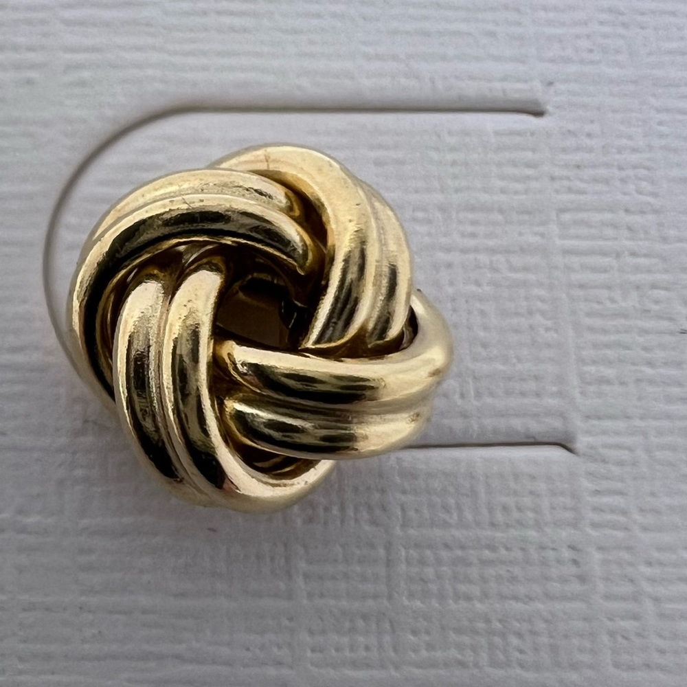 MÍA FIORE, KNOTT STUD EARRINGS, STERLING SILVER & 18KT GOLD PLAYED EARRINGS - Picture 5 of 14